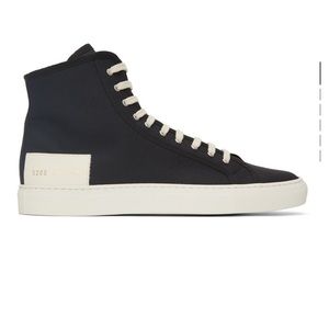 Common Projects Black Recycled Nylon Tournament High Sneakers - Never Worn
